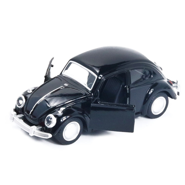 1:36 Beetle Classic Car Open Door Alloy Car Model Pull Back Children's Toy Car(Black) - Model Toys by buy2fix | Online Shopping UK | buy2fix