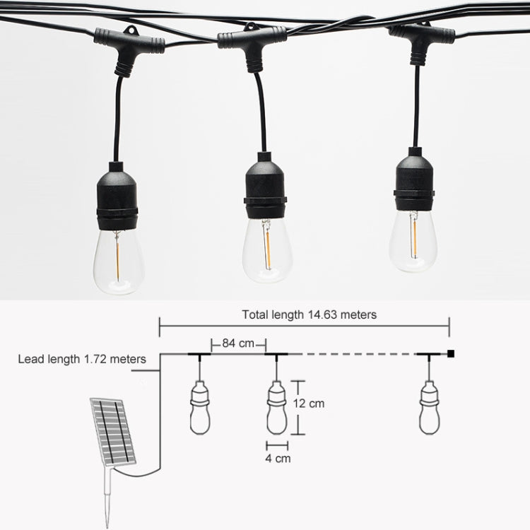 Outdoor Solar Remote Control RGB String Lights Christmas Decoration Lights, Specification: Warm Light - Solar Lights by buy2fix | Online Shopping UK | buy2fix