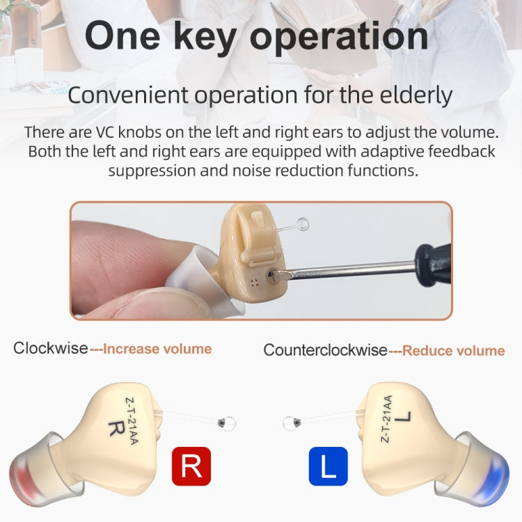 AN127 Invisible In-Ear Hearing Aid Sound Amplifier For The Elderly And Hearing Impaired(Blue Left Ear) - Hearing Aids by buy2fix | Online Shopping UK | buy2fix