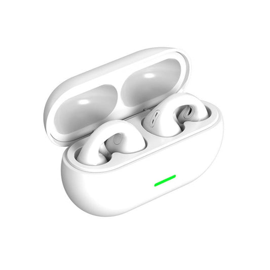 BT12 Wireless Bluetooth Ear Clip Sport Noise Reduction Headphones(White) - Bluetooth Earphone by buy2fix | Online Shopping UK | buy2fix