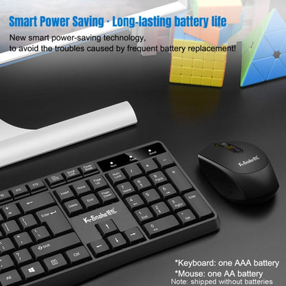 K-Snake WK800 Wireless 2.4G Keyboard Mouse Set Tabletop Computer Notebook Business Office House Use, Color: White - Wireless Keyboard by K-Snake | Online Shopping UK | buy2fix