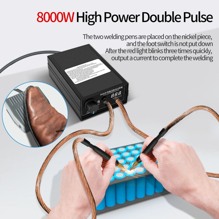 8000W High Power 18650 Battery Handheld Spot Welding Machine, Style: Footswitch Version EU Plug - Others by buy2fix | Online Shopping UK | buy2fix