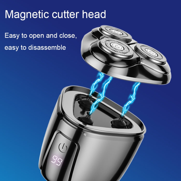 Mini Magnetic Head Shaver Smart LED Display Electric Shaver, Color: Green - Electric Shavers by buy2fix | Online Shopping UK | buy2fix