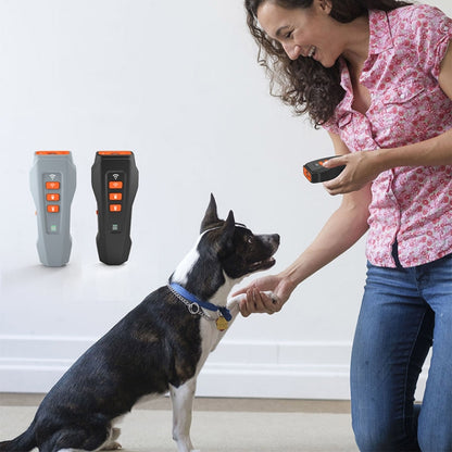 LED Flashing Light Handheld Ultrasonic Bark Arrester Frequency Conversion Dog Training Device(Black+Orange) - Training Aids by buy2fix | Online Shopping UK | buy2fix