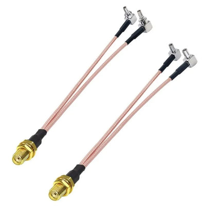 SMA Female To 2 CRC9 R WiFi Antenna Extension Cable RG316 Extension Adapter Cable(30cm) - Connectors by buy2fix | Online Shopping UK | buy2fix