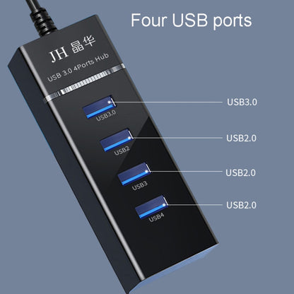 JINGHUA N606A USB3.0 Splitter One To Four Computer HUB Docking Station Connector, Size: 1m(Black) - USB 3.0 HUB by JINGHUA | Online Shopping UK | buy2fix