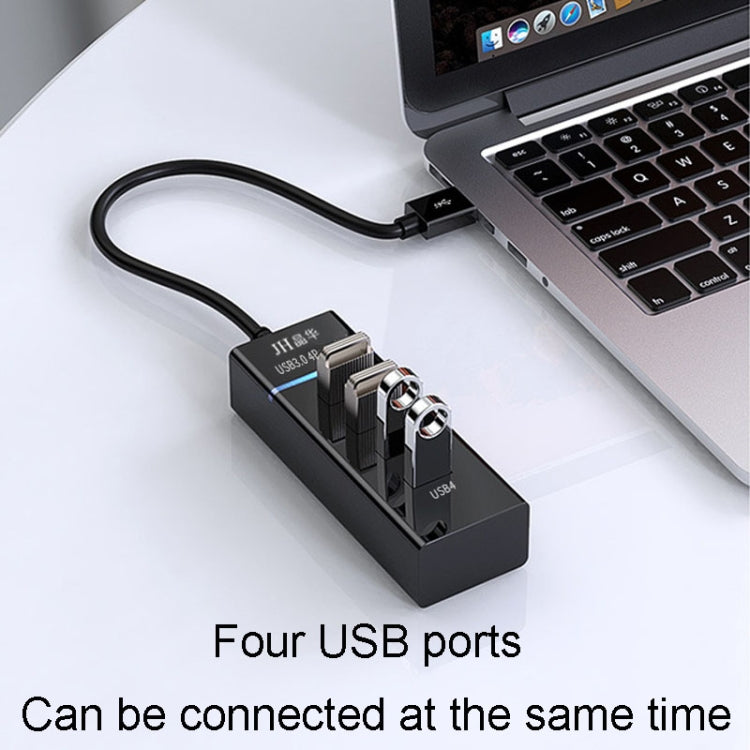 JINGHUA N606A USB3.0 Splitter One To Four Computer HUB Docking Station Connector, Size: 1m(White) - USB 3.0 HUB by JINGHUA | Online Shopping UK | buy2fix