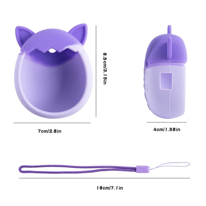 For Tamagotchi Pix Cartoon Electronic Pet Game Console Anti-Slip And Anti-Fall Silicone Protective Cover(Purple) - Accessories by buy2fix | Online Shopping UK | buy2fix