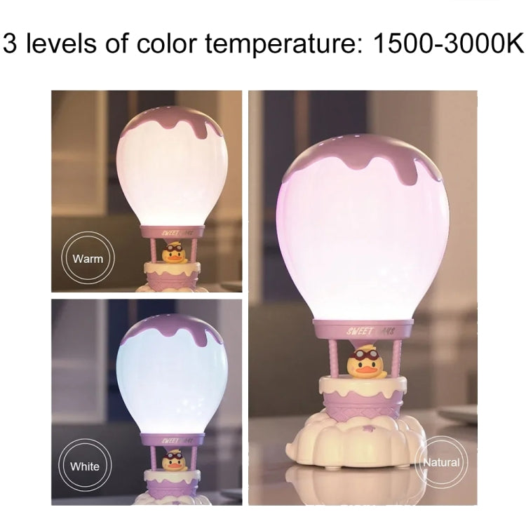 Cartoon Balloon Shape USB Charging Eye Protection LED Night Light Bedroom Reading Table Lamp, Color: Purple - Bedside Light by buy2fix | Online Shopping UK | buy2fix