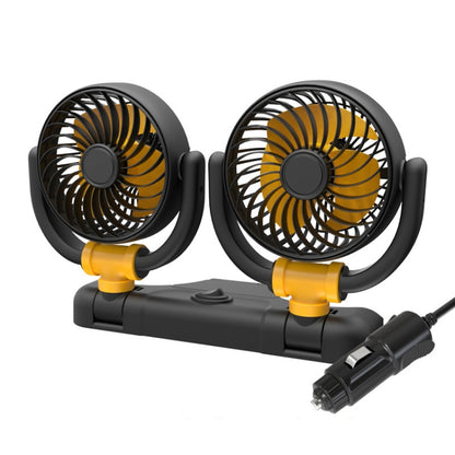 SUITU Car Foldable Cooling Fan Automobile Summer Temperature Reduction Fan, Model: Dual 12V Cigarette Lighter Energized - Heating & Fans by SUITU | Online Shopping UK | buy2fix