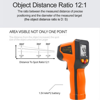 NJTY Digital Display High-Precision Infrared Thermometer For Bakery Kitchen Industry, Spec: T400A (Adjustable) - Digital Thermometer by NJTY | Online Shopping UK | buy2fix