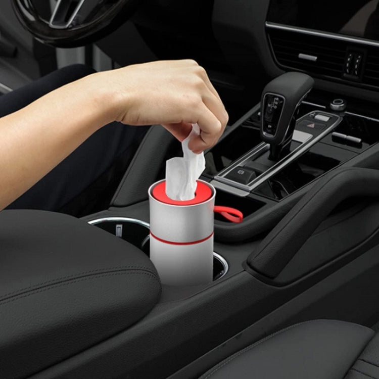 BEN.JACK Cylindrical Car Water Cup Holder Tissue Box(Black Gray) - Stowing Tidying by BEN.JACK | Online Shopping UK | buy2fix