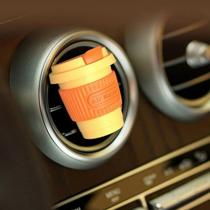 BEN.JACK Coffee Cup Car Perfume Air Conditioner Air Outlet Aromatherapy Ornaments(Light Green+Orange) - Air Freshener by BEN.JACK | Online Shopping UK | buy2fix
