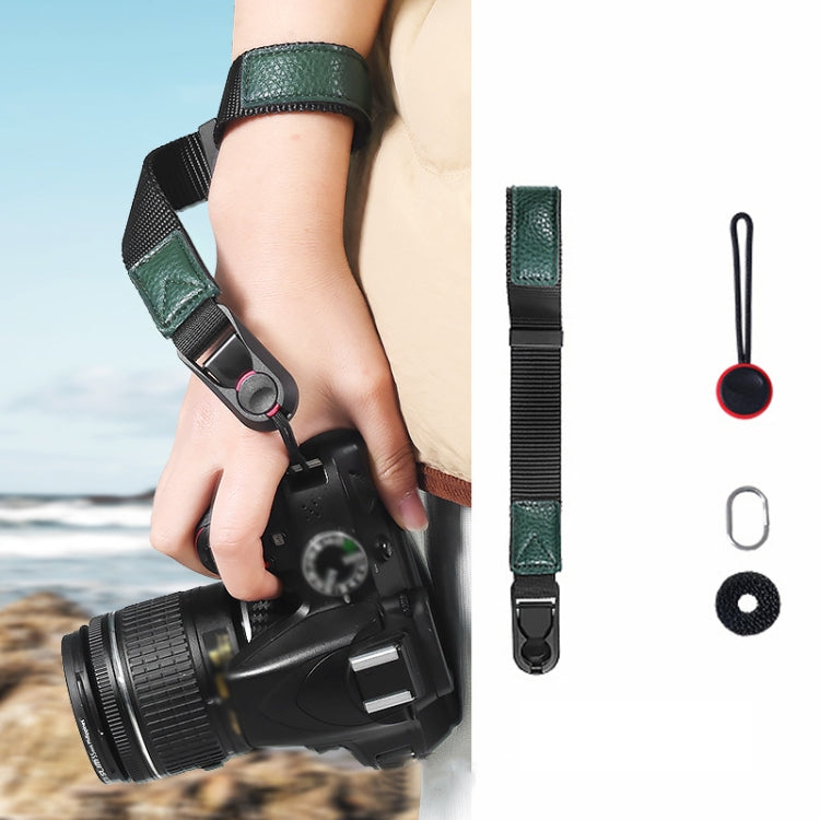 Camera Magnetic Wrist Strap SLR Accessories Hand Strap(Black+Green) - Camera Strap by buy2fix | Online Shopping UK | buy2fix