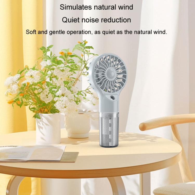 USB Rechargeable Handheld Misting Fan Portable Hydration Electrical Fan(Grey) - Electric Fans by buy2fix | Online Shopping UK | buy2fix