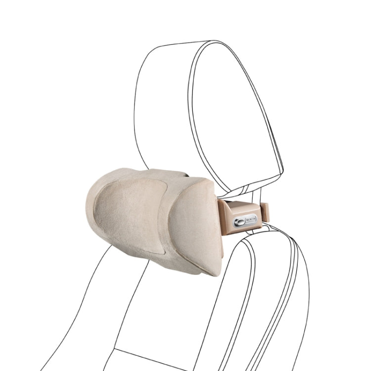Vehicle Sleeping Pillow Passenger Rear Headrest Neck Protection Seat Side Rest Occupancy Pillow(Light Beige) - Seat Accessories by buy2fix | Online Shopping UK | buy2fix