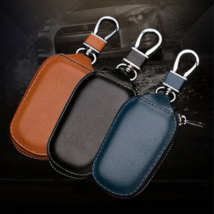 Leather Men Multifunctional Car Key Bag Large Capacity Universal Waist Hanging Key Storage Bag(Brown) - Car Key Cases by buy2fix | Online Shopping UK | buy2fix