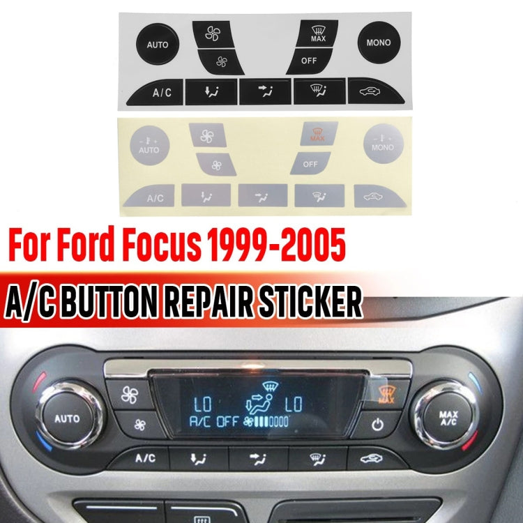 For 1999-2005 Ford Focus Air Conditioning Button Switch Repair Sticker(Black) - Decorative Sticker by buy2fix | Online Shopping UK | buy2fix