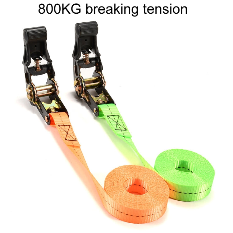Motorcycle Ratchet Tensioner Cargo Bundling And Luggage Fixing Straps, Specification: Fluorescent Green 5m - Towing Bars by buy2fix | Online Shopping UK | buy2fix