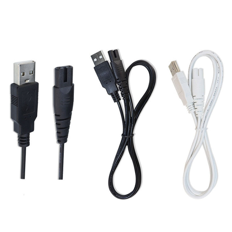 1.25m For Shaver / Water Refill Device USB TTo 8-Figure Tail Charging Cable Power Cord(Black) - Accessories by buy2fix | Online Shopping UK | buy2fix