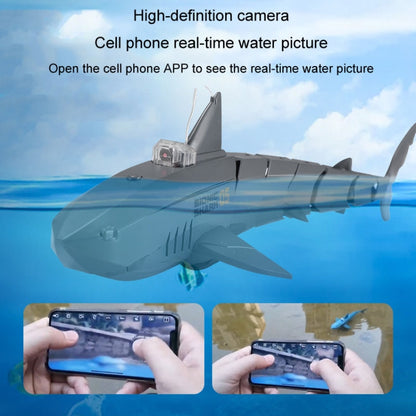 RC Shark Water Toy With Photo And Video Camera Radio Controlled Boat Toy For Children(Black) - RC Cars by buy2fix | Online Shopping UK | buy2fix