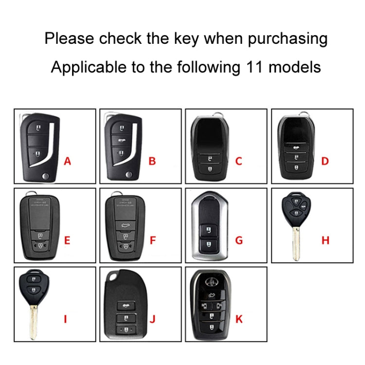 For Toyota Car Key Cover Multifunctional Keychain Anti-lost Number Plate, Style: E - Car Key Cases by buy2fix | Online Shopping UK | buy2fix