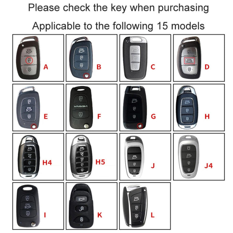 For Hyundai Car Key Cover Multifunctional Keychains Anti-lost Number Plates, Style: J4 - Car Key Cases by buy2fix | Online Shopping UK | buy2fix