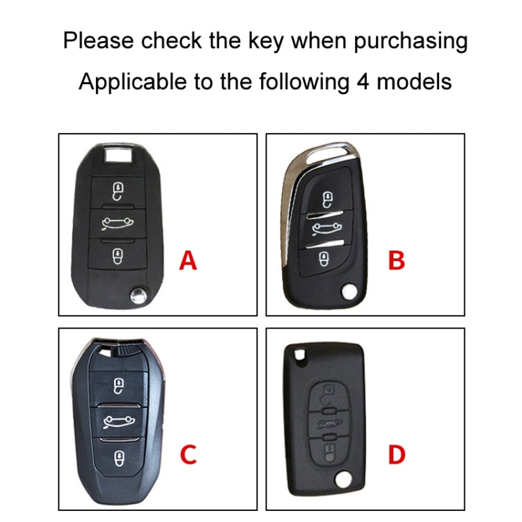 For Citroen Car Key Cover Multifunctional Keychain Anti-lost Number Plate(C) - Car Key Cases by buy2fix | Online Shopping UK | buy2fix