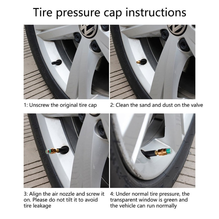 2.4BAR Vehicle Tire Pressure Monitoring Warning Cap, 规格: Anti-theft with Wrench - Tire Valve Caps by buy2fix | Online Shopping UK | buy2fix