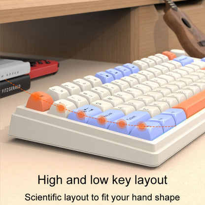 XUNSVFOX K81 Laptop Gaming Office Wired Illuminated Keyboard(Lake Blue) - Wired Keyboard by XUNSVFOX | Online Shopping UK | buy2fix