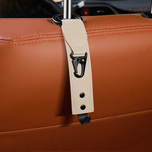 Car Seat Back Multifunctional Storage Metal Hook(Beige) - Auto Fastener & Clips by buy2fix | Online Shopping UK | buy2fix