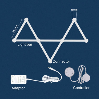 JSK-P26 Smart WiFi Bluetooth Version RGB Direct Illumination Phantom Splicing Light, Support Amazon Alexa / Google Assistant / DuerOS, Style: 9 Sections+AU Plug Adapter(White) - Novelty Lighting by buy2fix | Online Shopping UK | buy2fix