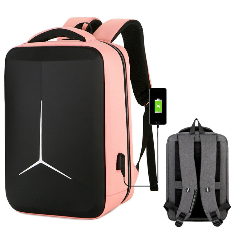 15 inch Multifunctional Waterproof Business Sports Laptop Backpack with USB Port(Pink) - Backpack by buy2fix | Online Shopping UK | buy2fix