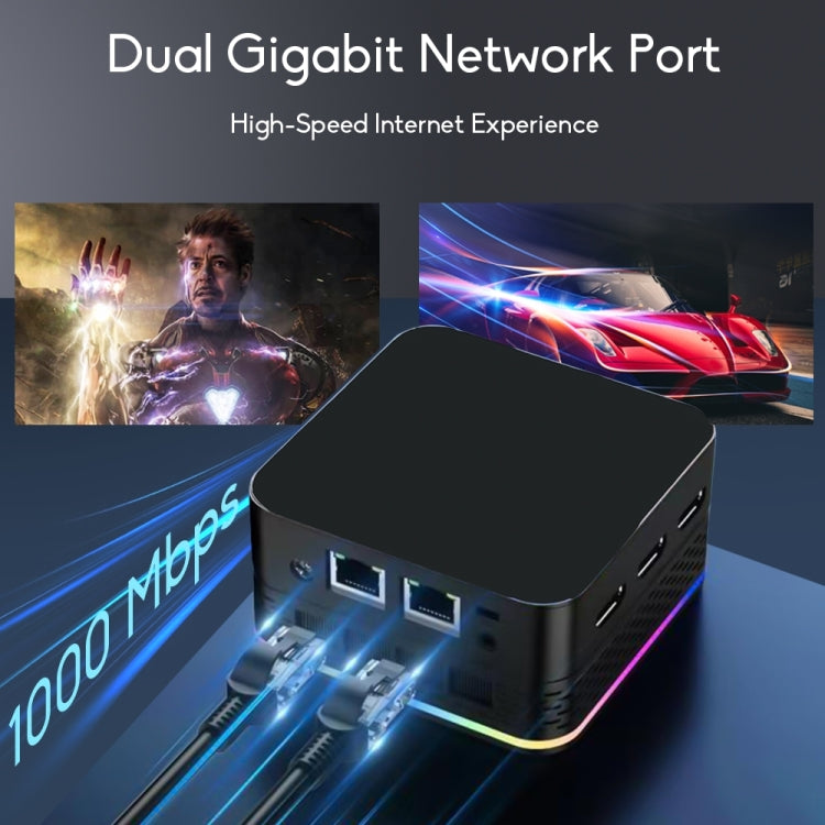 T9 Plus N100 DDR5 8G+1TB UK Plug 12th Alder Lake Dual Gigabit LAN+3 HDMI 4K HD Pocket Mini PC - Windows Mini PCs by buy2fix | Online Shopping UK | buy2fix