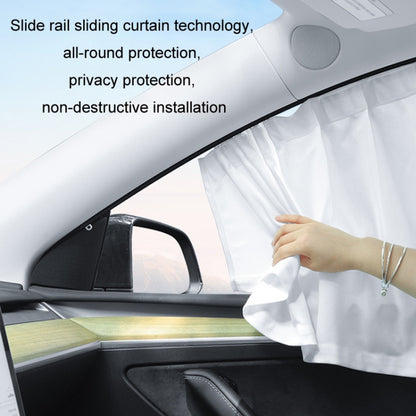 For Tesla Model 3 4pcs Black Car Side Window Privacy Sun Protection Curtain - Window Foils & Solar Protection by buy2fix | Online Shopping UK | buy2fix