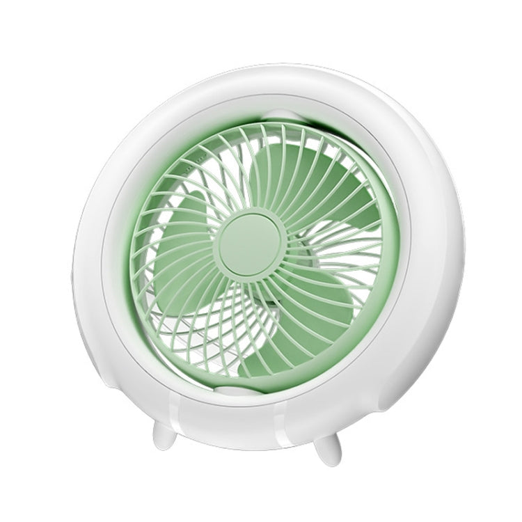 Night Light Desktop Folding Fan Outdoor Camping Hanging Mini Fan, Color: Green Basic - Electric Fans by buy2fix | Online Shopping UK | buy2fix