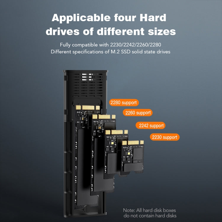 Blueendless M2815SN M.2 Dual Protocol Type-C 3.1 Mobile Hard Disk Box Laptop External SSD(Gray) - HDD Enclosure by Blueendless | Online Shopping UK | buy2fix
