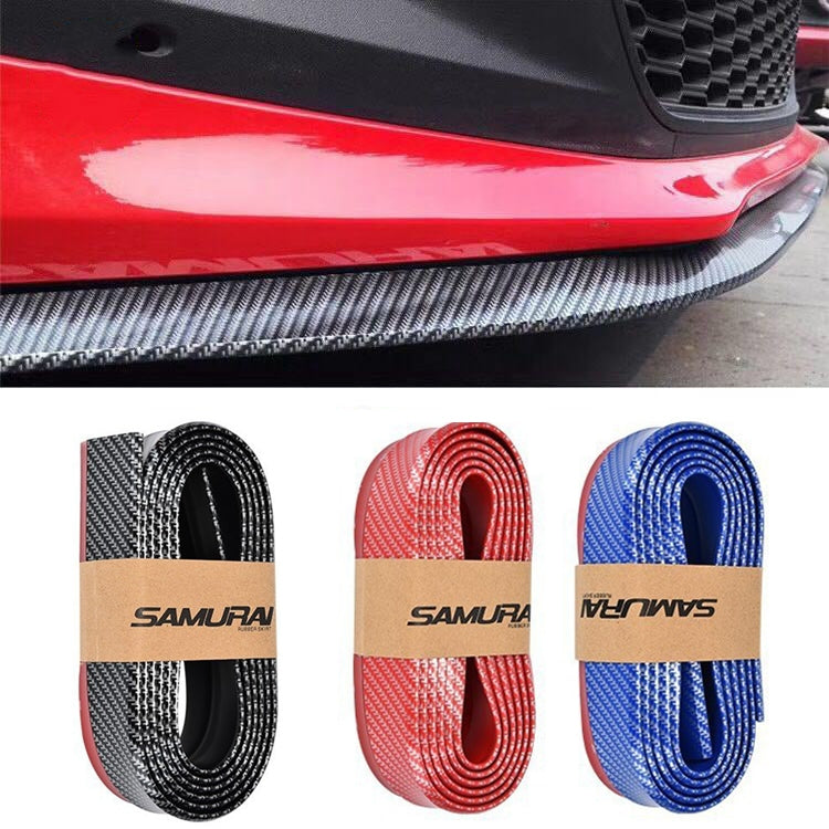 SAMURAI 2.5m Carbon Fiber Car Front Lip Anti-Collision Bumper Modification Strip Supplies, Color: Blue - Anti Collision Sticker by SAMURAI | Online Shopping UK | buy2fix