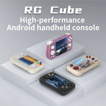 ANBERNIC RG Cube Retro Handheld Game Console With 3.95 Inch Screen T820 CPU Android 13 RGB Light With 256G TF Card(Black) - Pocket Console by ANBERNIC | Online Shopping UK | buy2fix