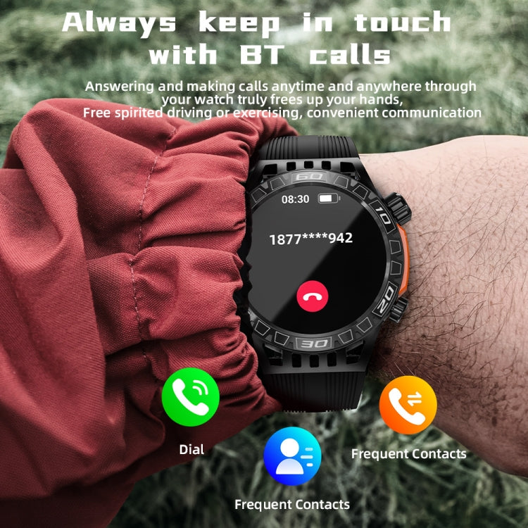 LOKMAT ZEUS6 PRO 1.46-Inch IP68 Waterproof SOS Flashlight Bluetooth Smart Watch(Blue) - Smart Watches by LOKMAT | Online Shopping UK | buy2fix