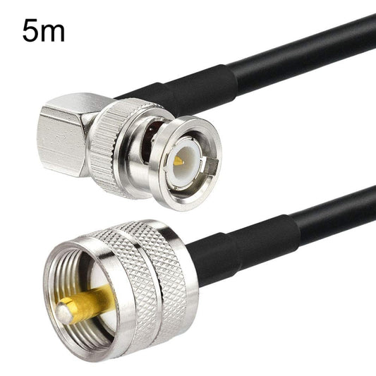 5m BNC Male Right Angle To UHF PL259 Male RG58 Coaxial Cable - Connectors by buy2fix | Online Shopping UK | buy2fix