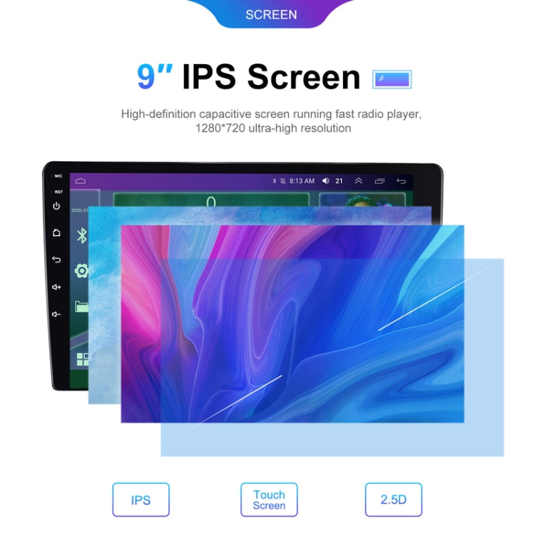 Universal 9 Inch 8 Core CarPlay Android Navigation Car Center Control All-In-One Monitor, Memory: 4+64G(Standard+AHD Camera) - Car MP3 & MP4 & MP5 by buy2fix | Online Shopping UK | buy2fix