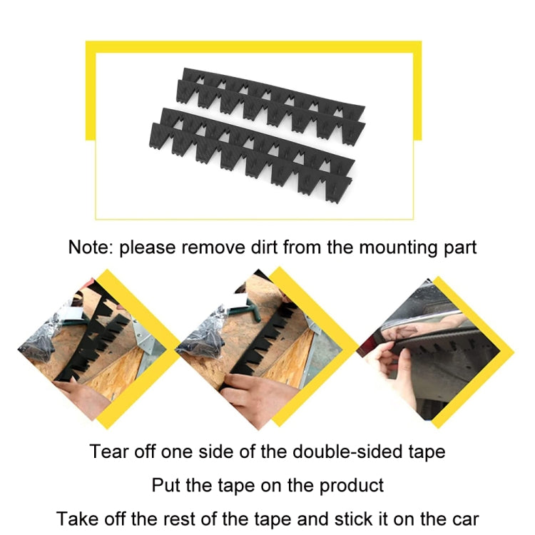 8pcs /Set Car Bumper Serrated Anti-collision Plate Decoration(Carbon Pattern) - Anti Collision Sticker by buy2fix | Online Shopping UK | buy2fix