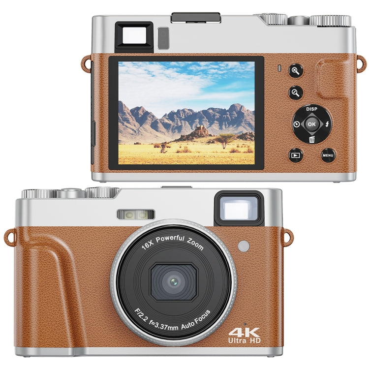 DC202L 2.8-Inch 4K HD 16X Zoom Photography Digital Camera Home SLR Camera, Color: Brown EU Plug - Children Cameras by buy2fix | Online Shopping UK | buy2fix