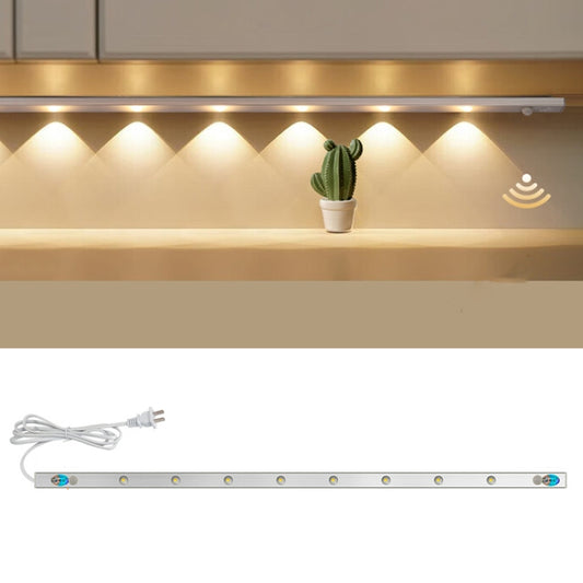 220V CN Plug Motion Sensor Wardrobe Cabinet Lamp LED Light Bar, Spec: Warm White 30cm - Sensor LED Lights by buy2fix | Online Shopping UK | buy2fix