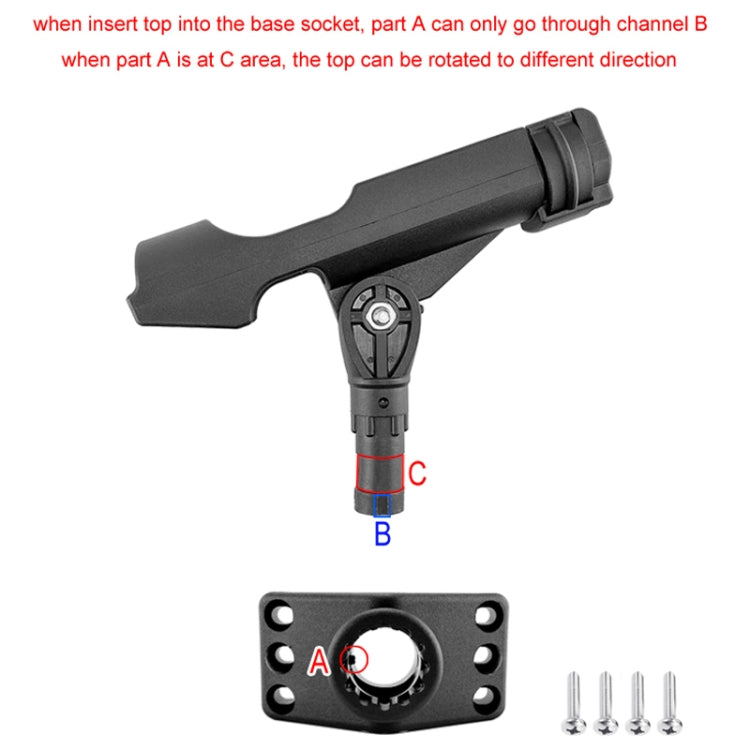 Boat Kayak 360 Degree Adjustable Fishing Rod Holder(235MM) - Marine Accessories & Parts by buy2fix | Online Shopping UK | buy2fix