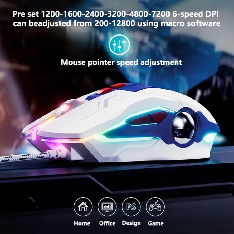 Inphic W9P Glowing Computer Gaming Wired Mouse(Sound Version) - Wired Mice by Inphic | Online Shopping UK | buy2fix