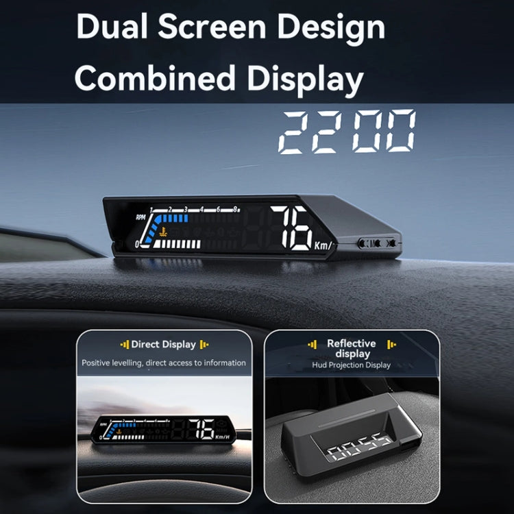 Head-up Display OBD Multi-function Vehicle Instrument Oil Temperature Gearbox Monitoring Screen(S100) - Head Up Display System by buy2fix | Online Shopping UK | buy2fix