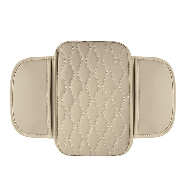 Car Armrest Box Leather Storage Heightening Pad(Beige) - Stowing Tidying by buy2fix | Online Shopping UK | buy2fix