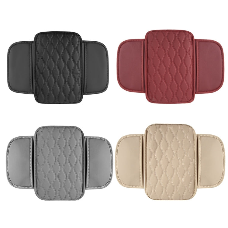 Car Armrest Box Leather Storage Heightening Pad(Beige) - Stowing Tidying by buy2fix | Online Shopping UK | buy2fix